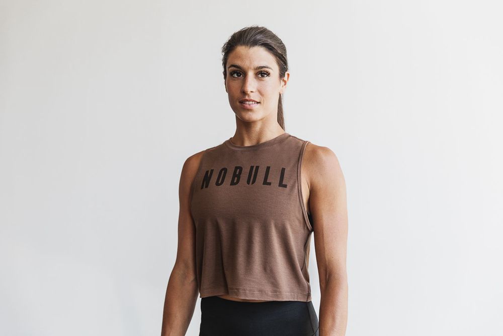 Débardeurs NOBULL Femme Marron - NOBULL Muscle,France (6192-EGRTK)